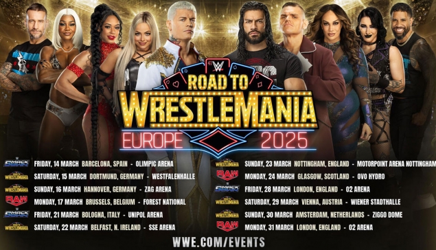 Gros programme WWE en Europe (sauf en France)