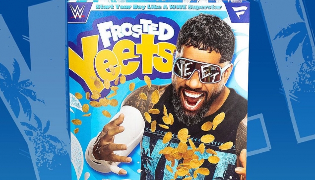Les céréales de Jey Uso ''Frosted Yeets'' disponibles sur le WWE Shop