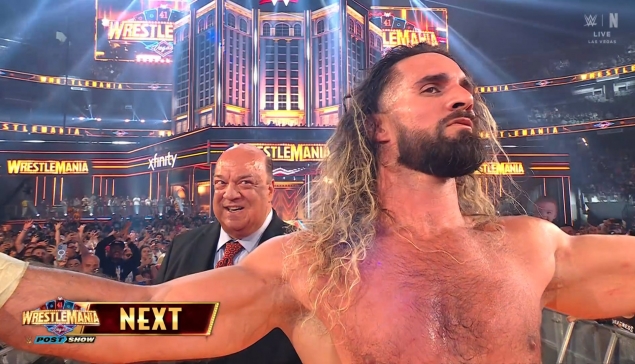 WrestleMania 41 : Seth Rollins bat Roman Reigns et CM Punk après une double trahison de Paul Heyman
