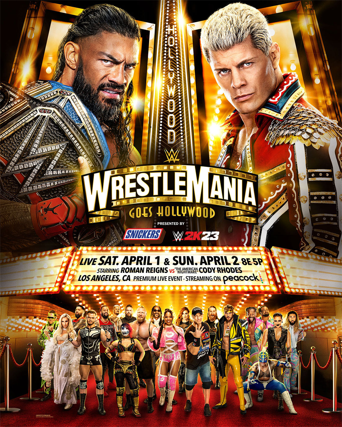 La WWE dévoile l'affiche de WrestleMania 39 CatchNewz